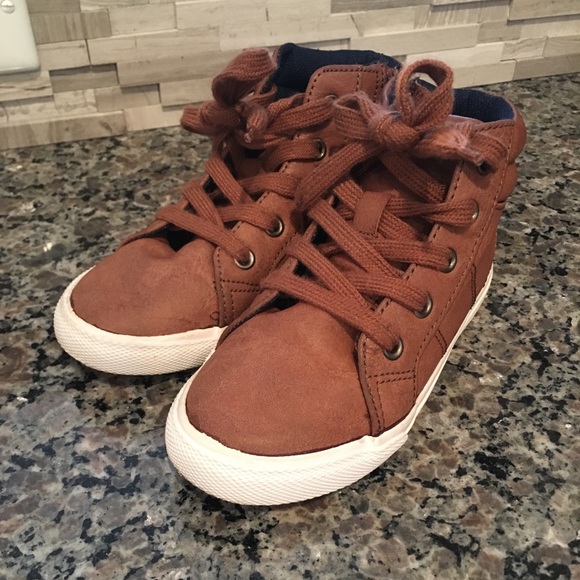 Cat & Jack Other - Toddler boys high top brown tennis shoes